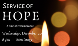 Service of Hope in the Sanctuary of Central Baptist Fountain City